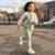 Ensemble survêtement fille avec une veste manches longues et un jogging Marron+Vert 8 - vertbaudet enfant 