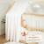 Ciel de lit cabane en gaze de coton solo 390 cm Beige+Blanc+Bleu+Camel+Écru+Gris+Imprimé coeurs+Marron+Pêche+Rose+Terracotta+Vert de gris 7 - vertbaudet enfant 