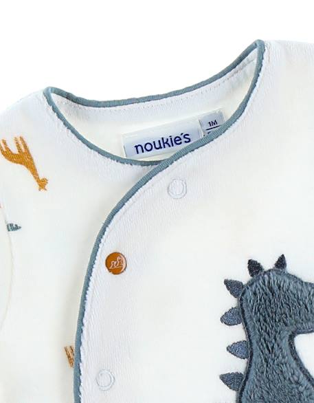Pyjama dinosaure en velours Blanc 4 - vertbaudet enfant 