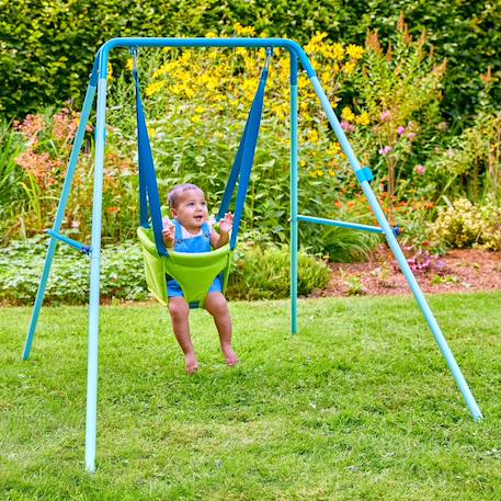 Portique fauteuil bébé pliant  métal h129cm Bleu - vert 1 - vertbaudet enfant 