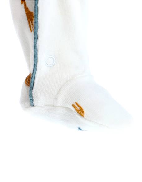Pyjama dinosaure en velours Blanc 6 - vertbaudet enfant 