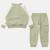 Ensemble survêtement fille avec une veste manches longues et un jogging Marron+Vert 12 - vertbaudet enfant 