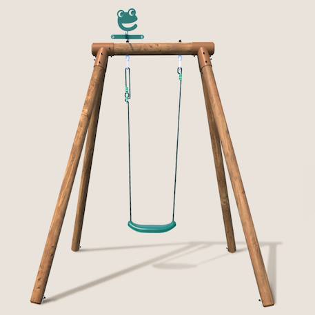 Portique simple une place en bois rond hanna Marron 3 - vertbaudet enfant 