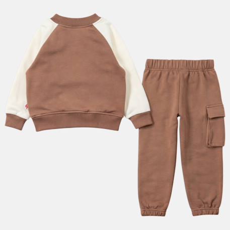 Ensemble survêtement fille avec une veste manches longues et un jogging Marron+Vert 6 - vertbaudet enfant 