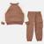 Ensemble survêtement fille avec une veste manches longues et un jogging Marron+Vert 6 - vertbaudet enfant 