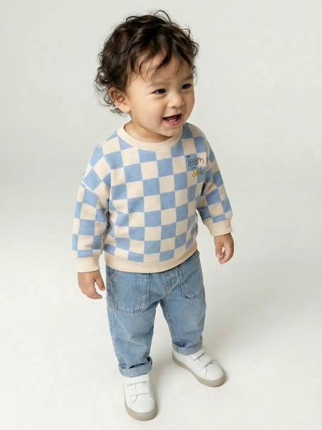Sweat bébé garçon 'Team Soleil' bleu grisé 7 - vertbaudet enfant 