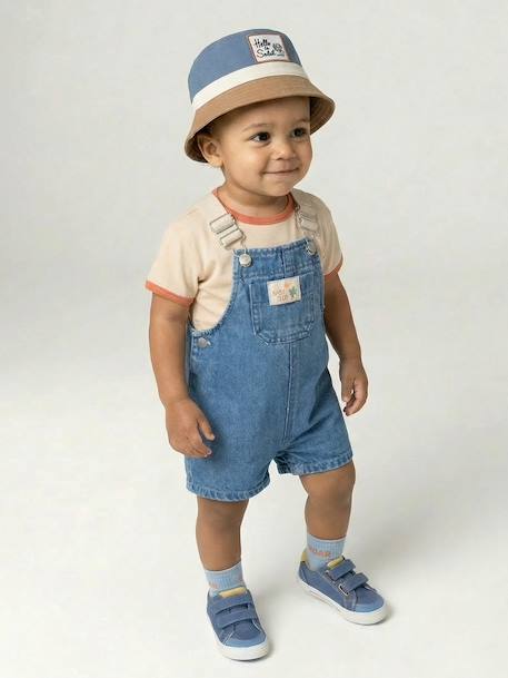 Ensemble T-shirt salopette bébé stone 1 - vertbaudet enfant 