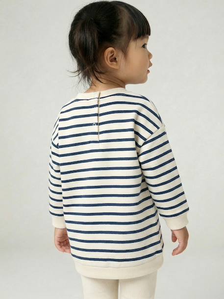 Ensemble bébé robe legging personnalisable rayé marine 9 - vertbaudet enfant 