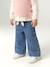 Pantalon large bébé fille denim léger ceinture imprimée double stone 6 - vertbaudet enfant 