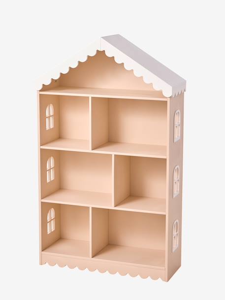 Bibliothèque enfant feston bois maison rose 4 - vertbaudet enfant 