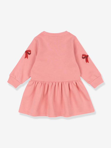Robe sweat évasée blanc+rose 6 - vertbaudet enfant 