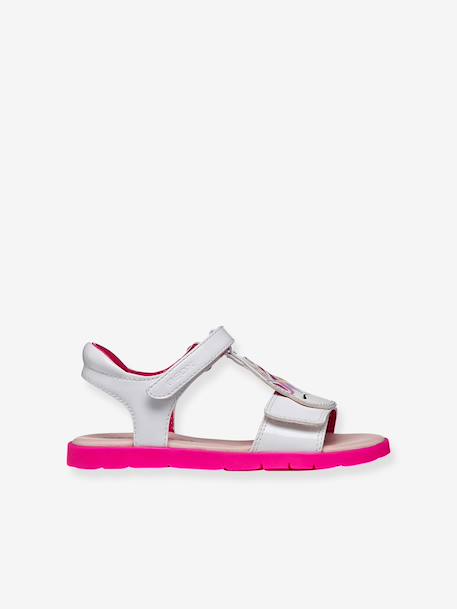 Sandales fille Joyfoot GEOX blanc+fuchsia 8 - vertbaudet enfant 