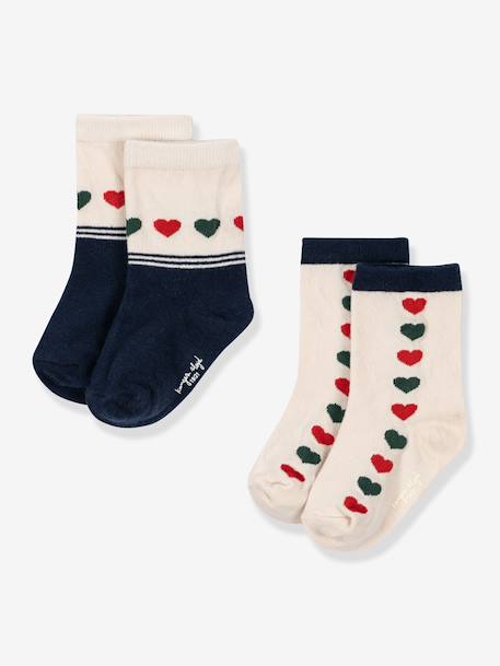 Fille-Sous-vêtement-Chaussettes cœurs