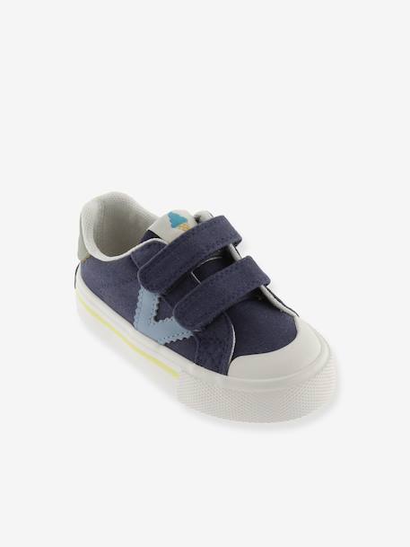 Baskets enfant en toile couleur Tribu Tiras Lona bleu jean+kaki+rose 2 - vertbaudet enfant 