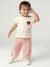 Pantalon large bébé fille jersey moutarde+rayé rose 5 - vertbaudet enfant 