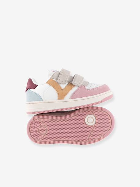 Baskets enfant Tiempo Tiras Serraje Multicolor bleu jean+rose 10 - vertbaudet enfant 