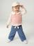 Pantalon large bébé fille denim léger ceinture imprimée double stone 2 - vertbaudet enfant 