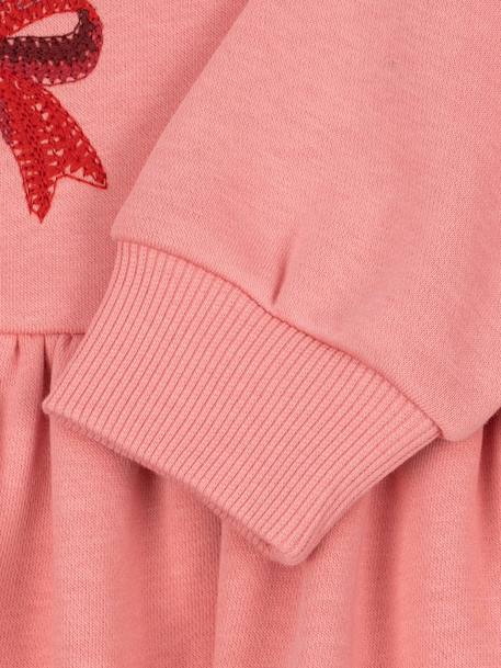 Robe sweat évasée blanc+rose 8 - vertbaudet enfant 