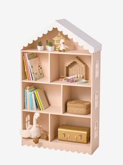 Chambre et rangement-Rangement-Bibliothèque enfant feston bois maison