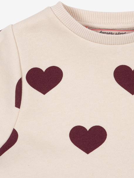 Robe sweat évasée blanc+rose 3 - vertbaudet enfant 