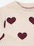 Robe sweat évasée blanc+rose 3 - vertbaudet enfant 