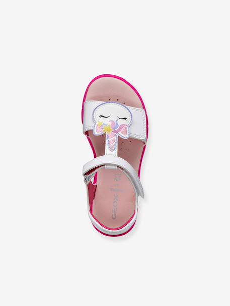 Sandales fille Joyfoot GEOX blanc+fuchsia 11 - vertbaudet enfant 