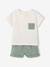 Ensemble short t-shirt à personnaliser noisette+vert sauge 11 - vertbaudet enfant 