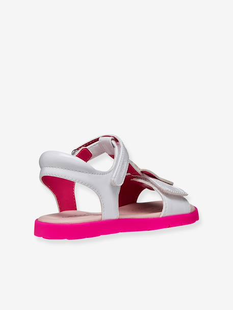 Sandales fille Joyfoot GEOX blanc+fuchsia 10 - vertbaudet enfant 