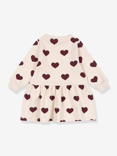 Robe sweat évasée blanc+rose 2 - vertbaudet enfant 