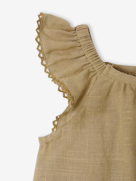 Ensemble bébé fille 3 pièces coton kaki 7 - vertbaudet enfant 