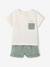 Ensemble short t-shirt à personnaliser noisette+vert sauge 18 - vertbaudet enfant 