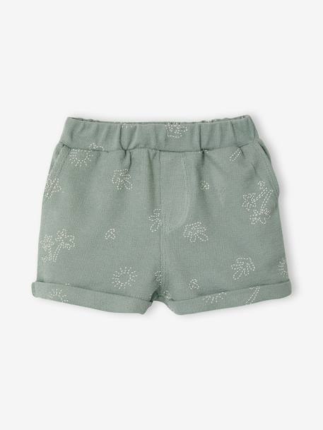 Ensemble short t-shirt à personnaliser noisette+vert sauge 13 - vertbaudet enfant 