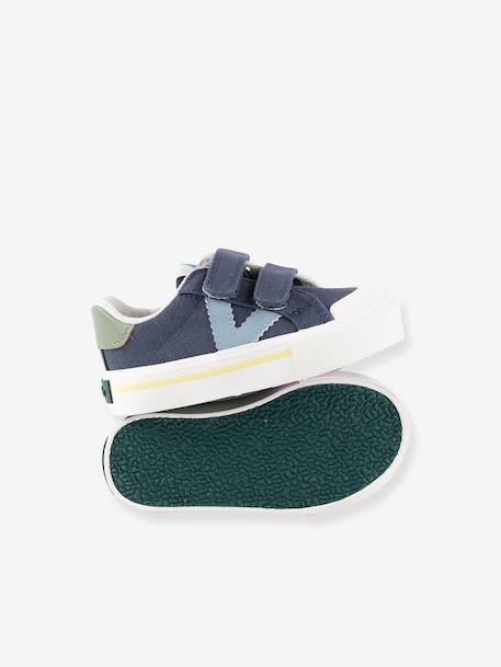 Baskets enfant en toile couleur Tribu Tiras Lona bleu jean+kaki+rose 6 - vertbaudet enfant 