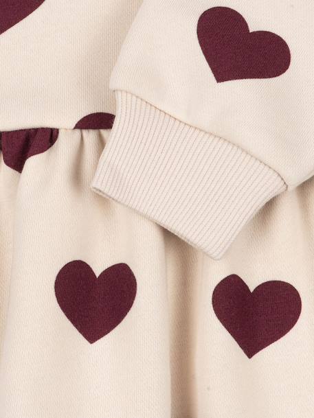 Robe sweat évasée blanc+rose 4 - vertbaudet enfant 