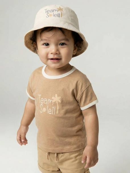 T-shirt bébé garçon en coton bio noix de pécan 1 - vertbaudet enfant 