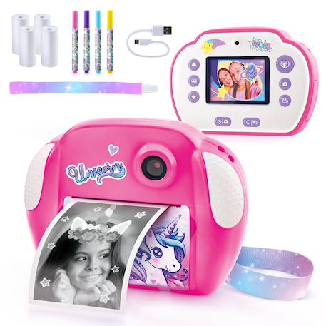 Appareil photo à impression instantanée junior - thème licorne Rose 4 - vertbaudet enfant 