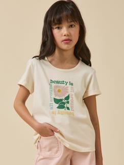 -T-shirt fleur  - coton biologique