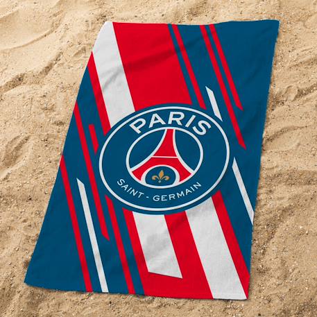 Serviette de bain et de plage imprimée 100% coton, psg diagonale Bleu 2 - vertbaudet enfant 