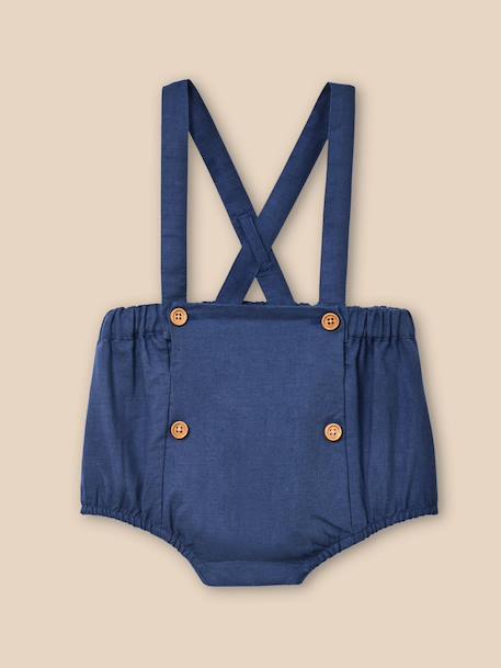 Bébé-Short-Bloomer en lin et coton bébé