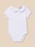 Body col brodé bébé - coton biologique Blanc casse 1 - vertbaudet enfant 