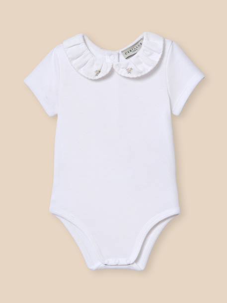 Bébé-Body col brodé bébé - coton biologique