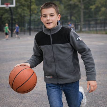 Veste polaire garçon au style casual Beige+Gris+Kaki+Marine+Noir 8 - vertbaudet enfant 