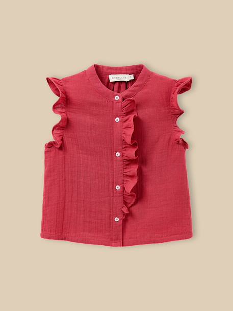 Fille-Blouse volantée - coton biologique
