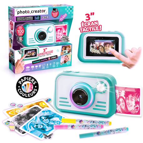 Appareil photo à impression instantanée papier photo - photo creator Mutli-couleur 2 - vertbaudet enfant 