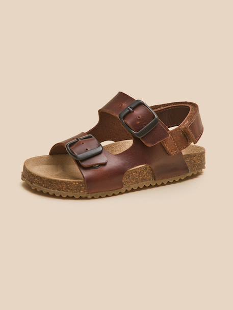 Sandales à brides garçon en cuir Tan 2 - vertbaudet enfant 