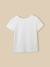 T-shirt fleur fille - coton biologique Ecru 2 - vertbaudet enfant 