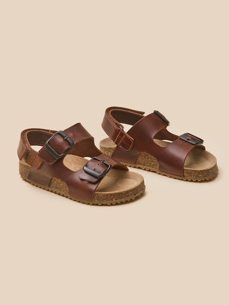 Sandales à brides garçon en cuir Tan 5 - vertbaudet enfant 