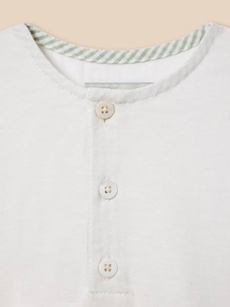 Ensemble t-shirt et bloomer en seersucker Rayure amande 2 - vertbaudet enfant 