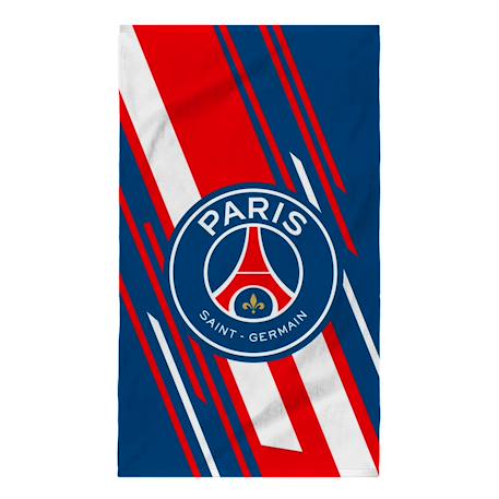 Serviette de bain et de plage imprimée 100% coton, psg diagonale Bleu 1 - vertbaudet enfant 