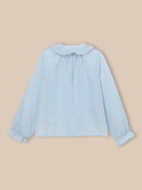 Blouse à carreaux Carreaux bleu 2 - vertbaudet enfant 